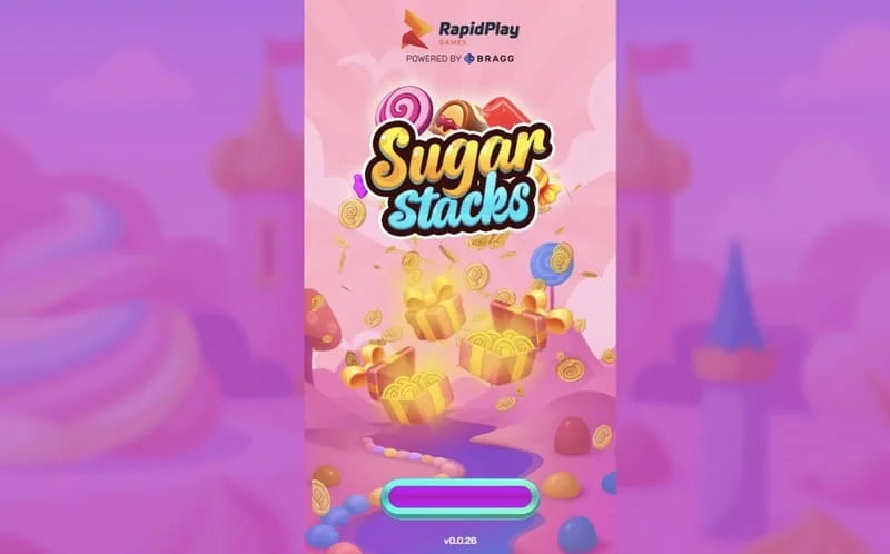 Sugar Stacks - loading screen with RapidPlay Games logo